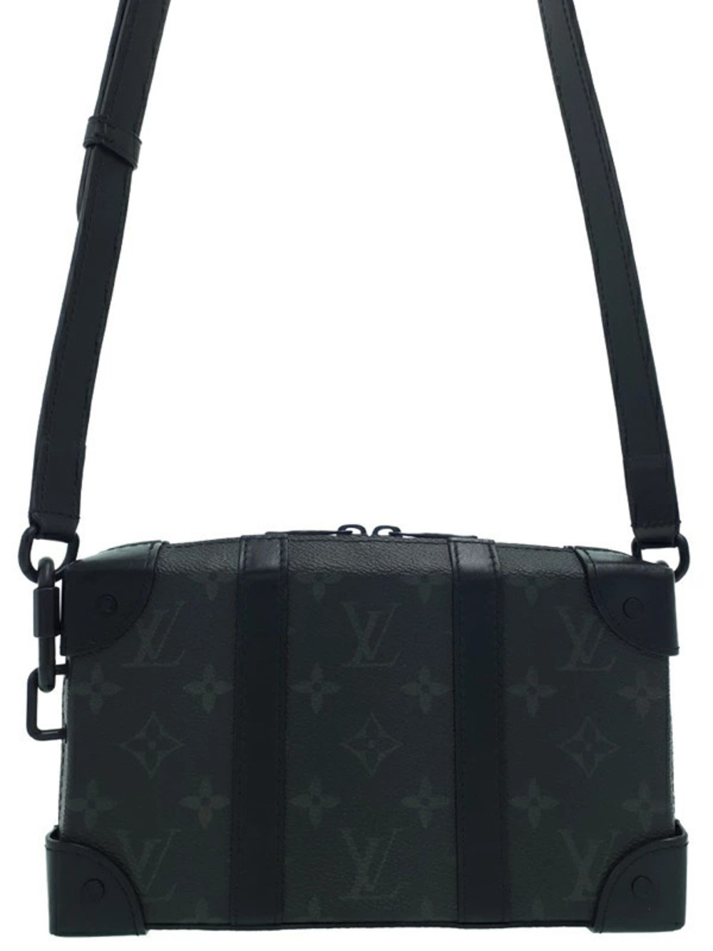 Louis Vuitton Monogram Eclipse Black Soft Trunk Wallet Shoulder Bag